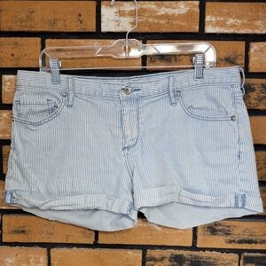 Jean Shorts Bullhead Women's Striped Blue/white Size‎ 13
